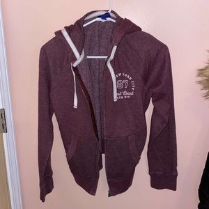 Maroon Aeropostale Zip Up Hoodie Women’s Medium